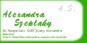 alexandra szeplaky business card